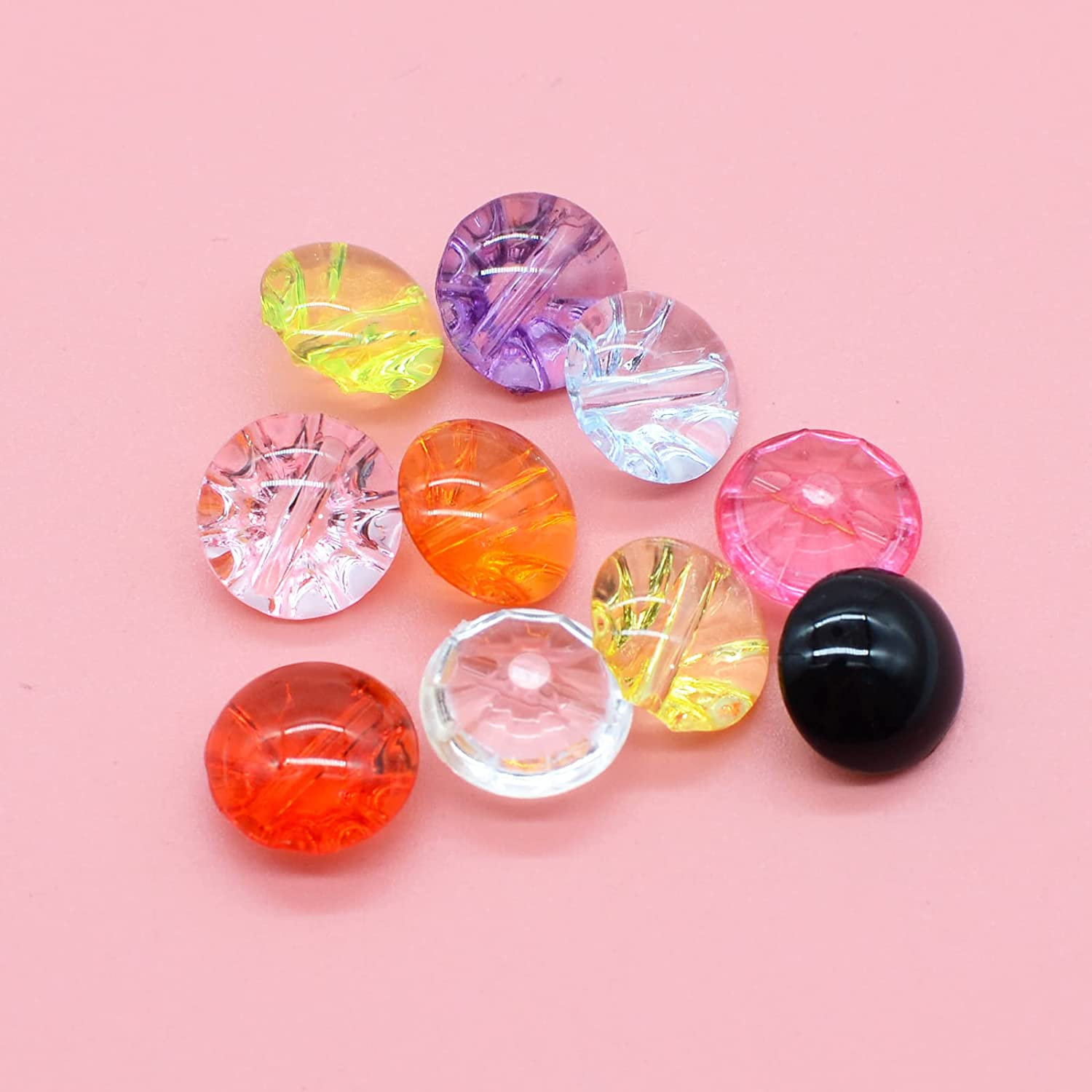 100Pcs Transparent Crystal Button for Children'S Candy Sweater, Shirt, Baby Cardigan, Coat - DIY 12Mm image number 2