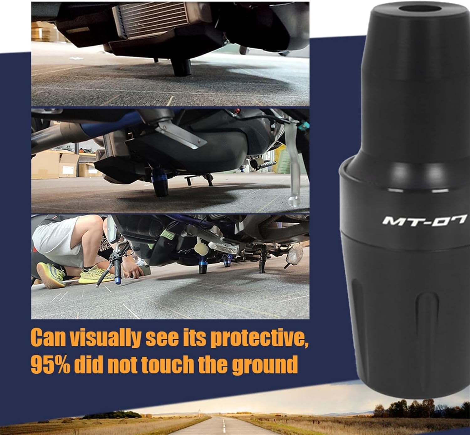 Motorbike Frame Sliders for Y┐AMAHA MT07 Tracer 700/GT 7 FZ07 Motorcycle Accessories Falling Protection Engine Pad MT-07 Frame Sliders Crash Protector (Color : Blue) image number 6