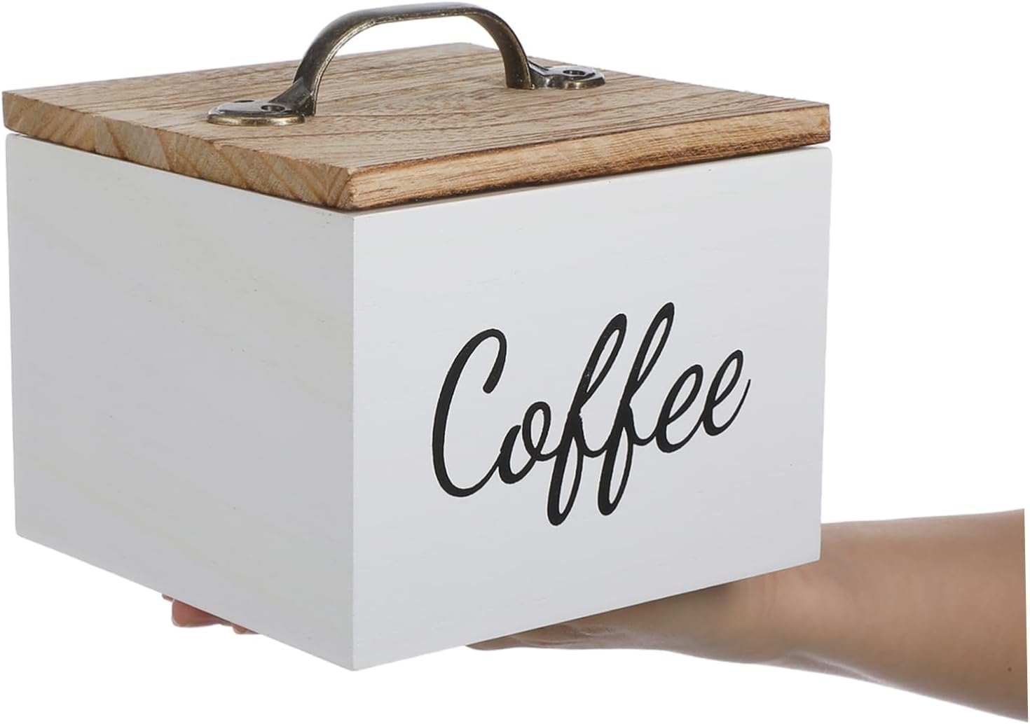 SECFOU Wooden Coffee Capsule Storage Box Holder Lid for Capsules for Kitchen Organization and Home Coffee Pod Storage image number 4