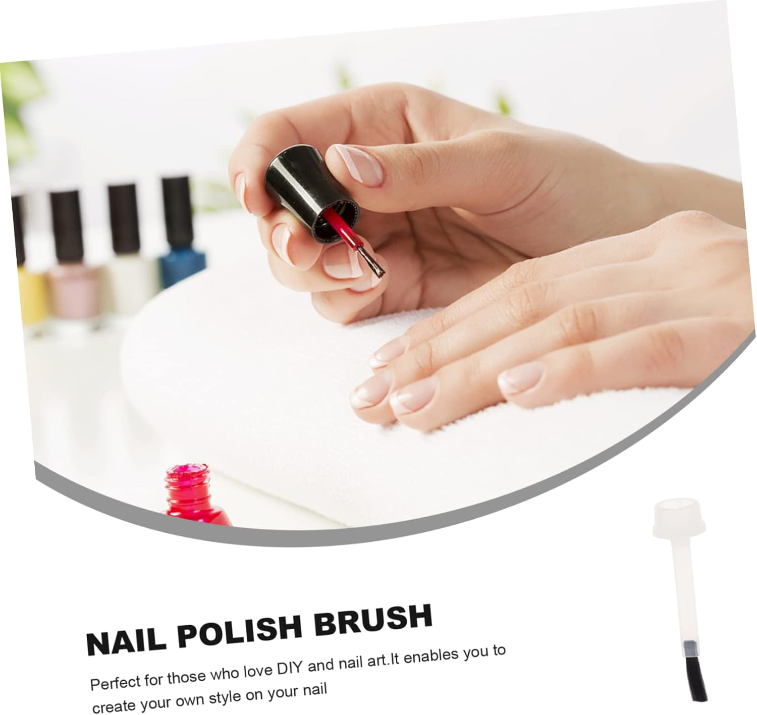 GANAZONO 20Pcs Nail Polish Brush Replacement Nail Art Brush Manicure Tools for Home Professional Use image number 6