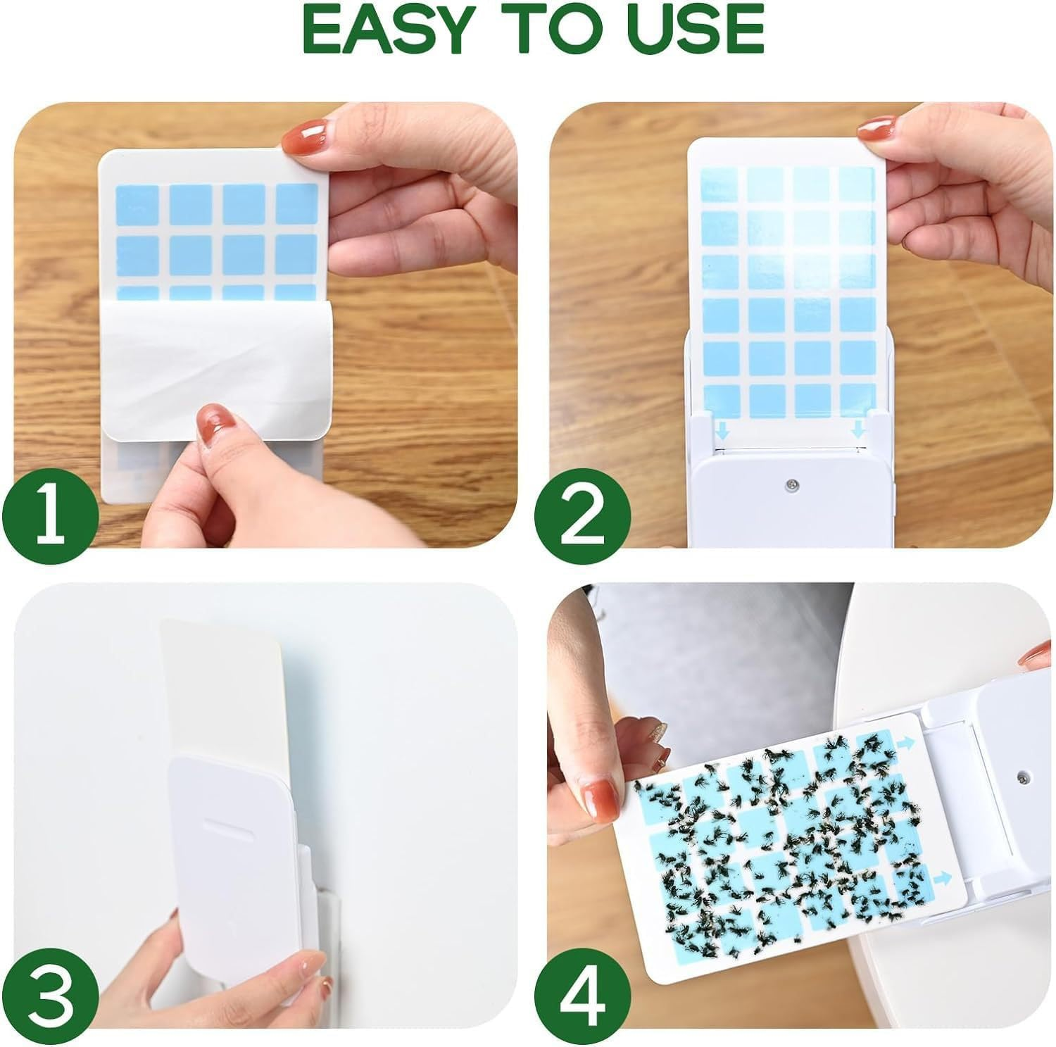 IGGDOQI Flying Insect Trap, 2 in 1 Plug-In Mosquito Killer with Warm Night Light UV Attractant Catcher, for Flies, Fruit Flies, Gnats & Other Flying Insects, 1 Device + 5 Sticky Trap Boards (1Pcs) image number 6