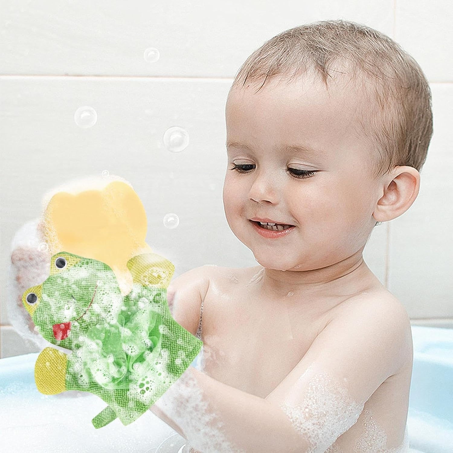 Bath Mitts Washcloths | Hand Puppet Washcloth for Animal Puppet Shape,Soft Easy to Lather Compound Cotton Shower Mitt for Newborn, Kid, Toddler Shower Bath Anzaga