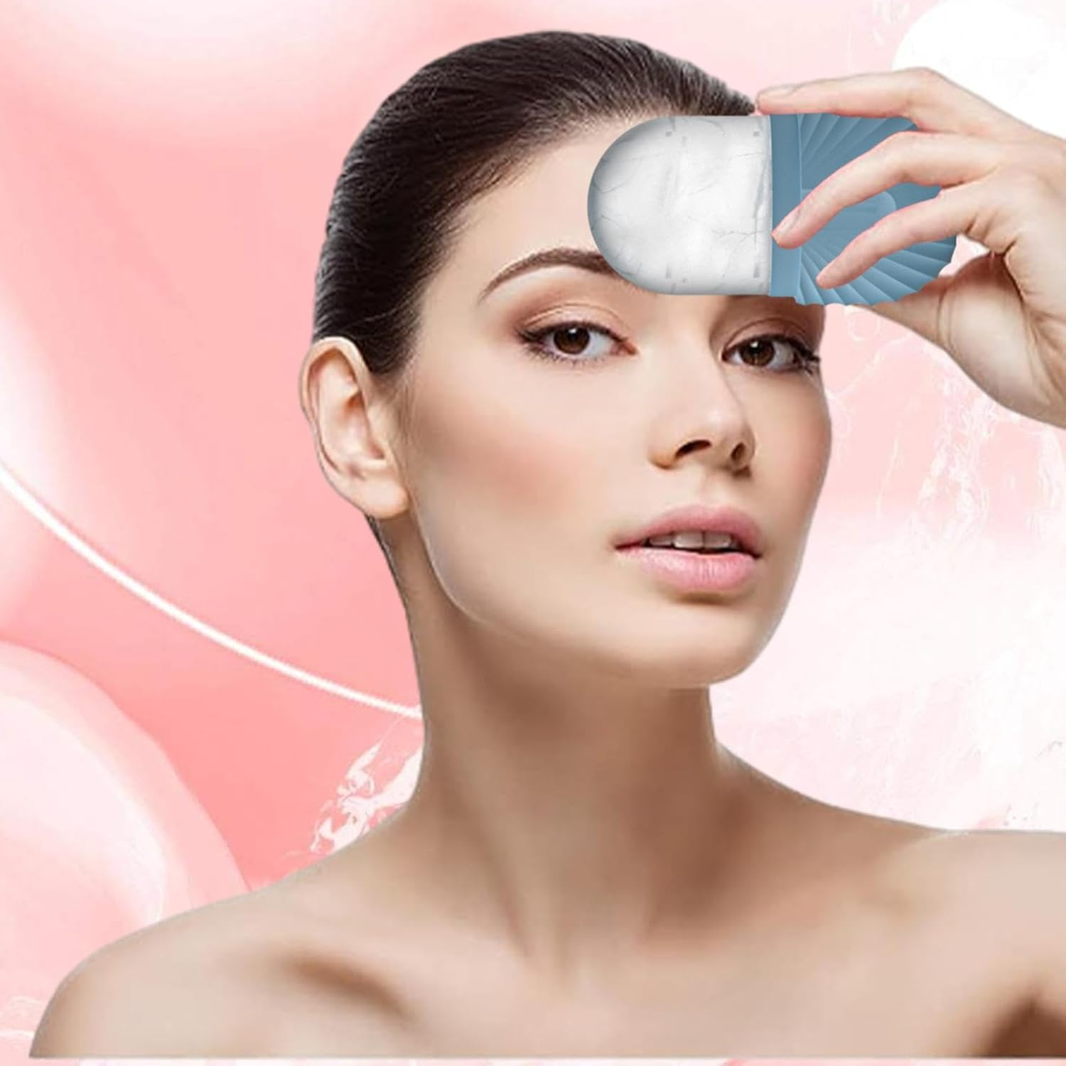 Ice Face Roller | Reusable Cooling Silicone Ice Cube Roller - Beauty Facial Rollers, Ice Cube Silicone Face Massage Skincare Tool for Face Eye Puffiness, Brighten Skin Borato - Shell Pattern - Green image number 2