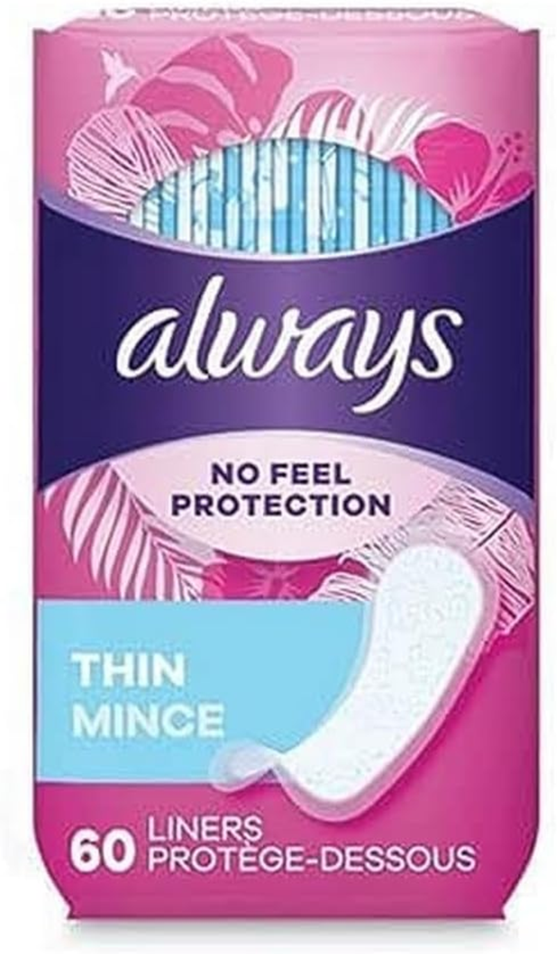 Always Thin Dailies Liners, Unscented, Wrapped, 60 Count image number 2