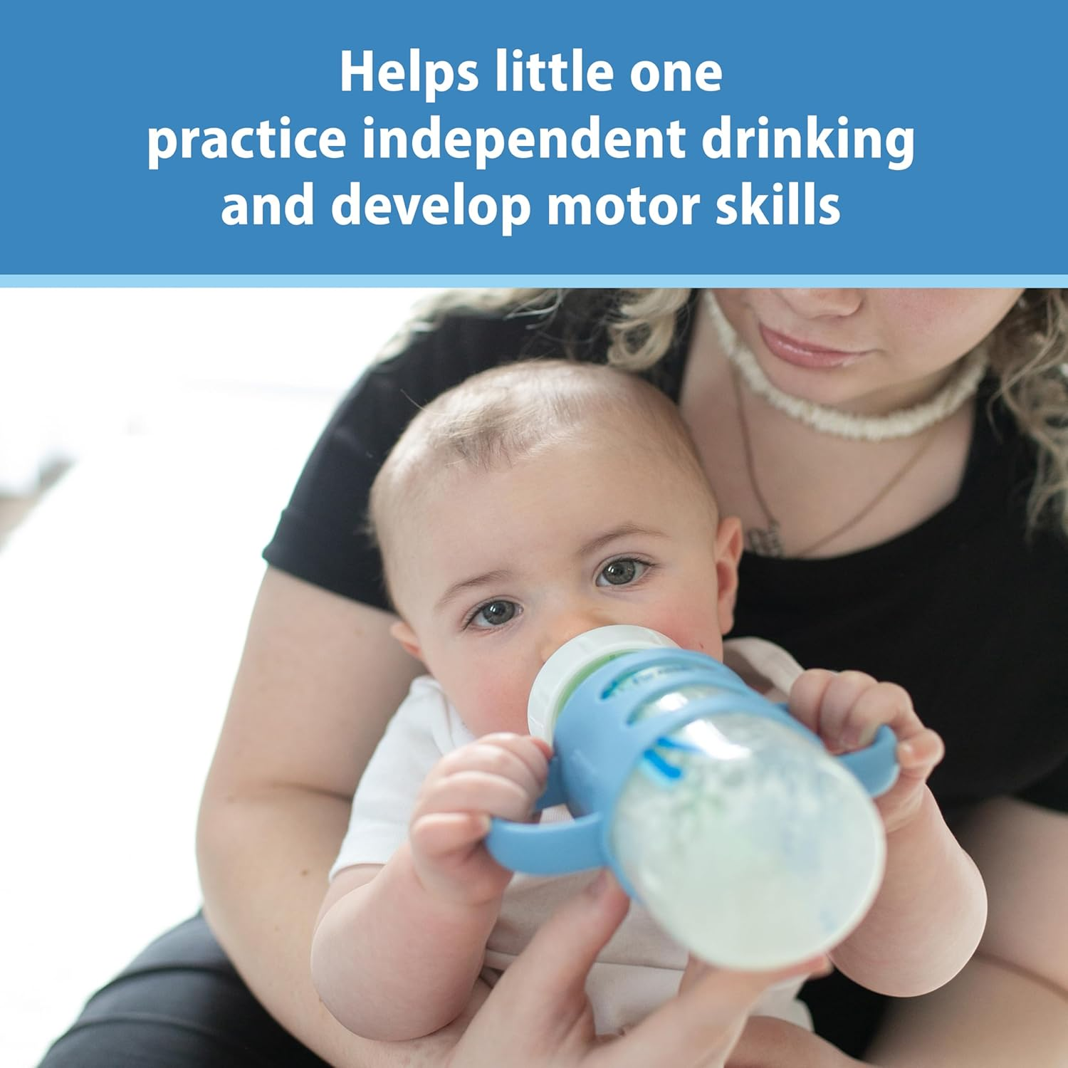 Dr. Brown'S Wide-Neck Silicone Handles, Blue image number 6