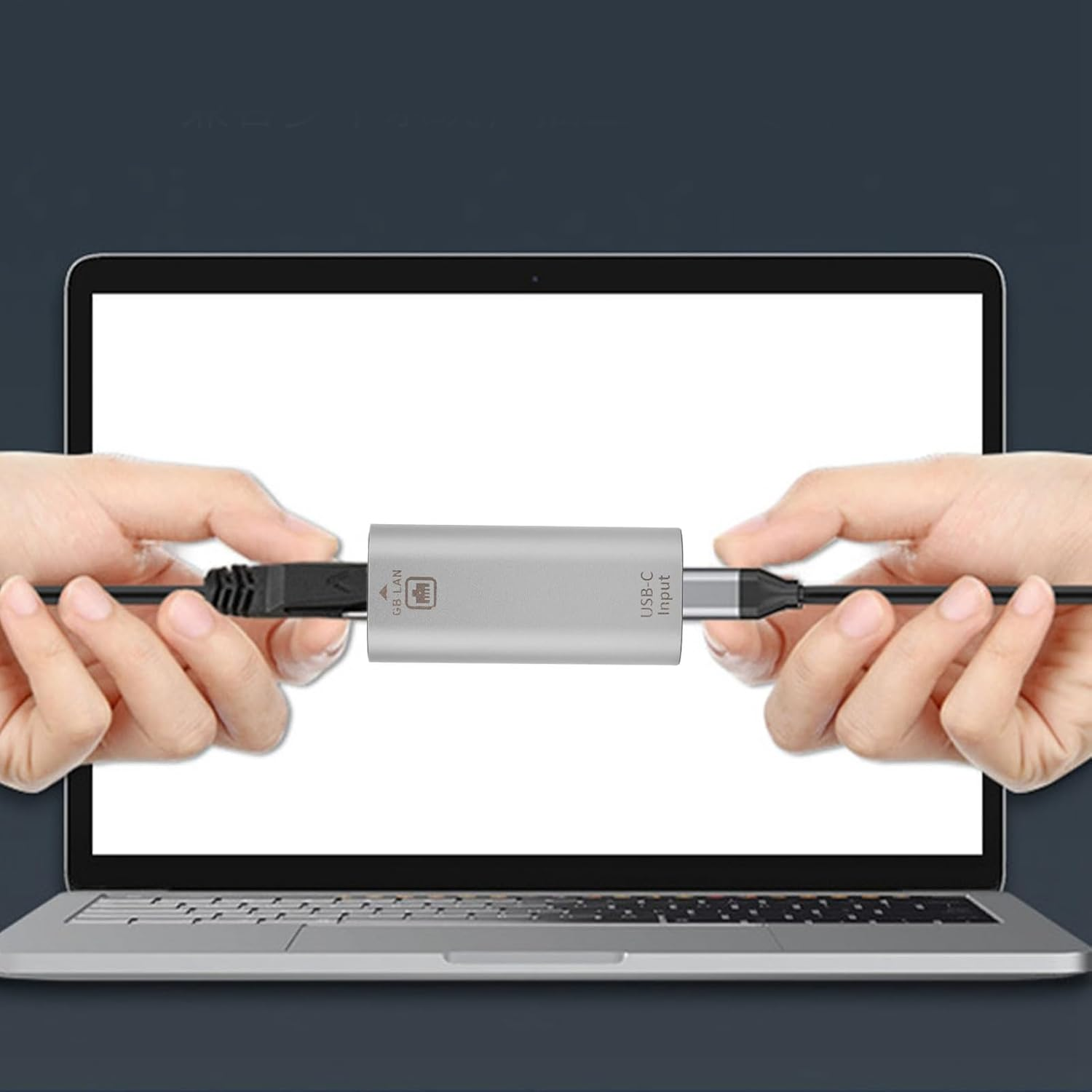 Ethernet Adapter, 10/100/1000 Mbps USBC Female to RJ45 Female Adapter Support, No Driver Easily Use, for Phones Computers Tablets image number 4