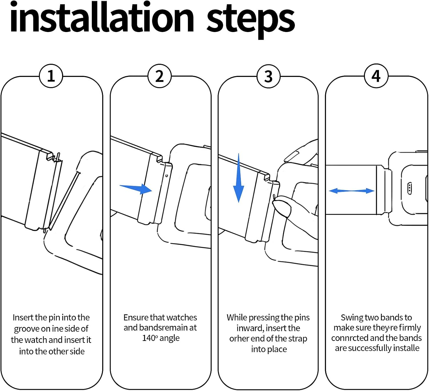 Ecogbd Elastic Replacement Strap Compatible with Fitbit Versa Wristband/Fitbit Versa Lite Wristband/Fitbit Versa 2 Wristband, Soft Nylon Sports Watch Strap for Women Men image number 4