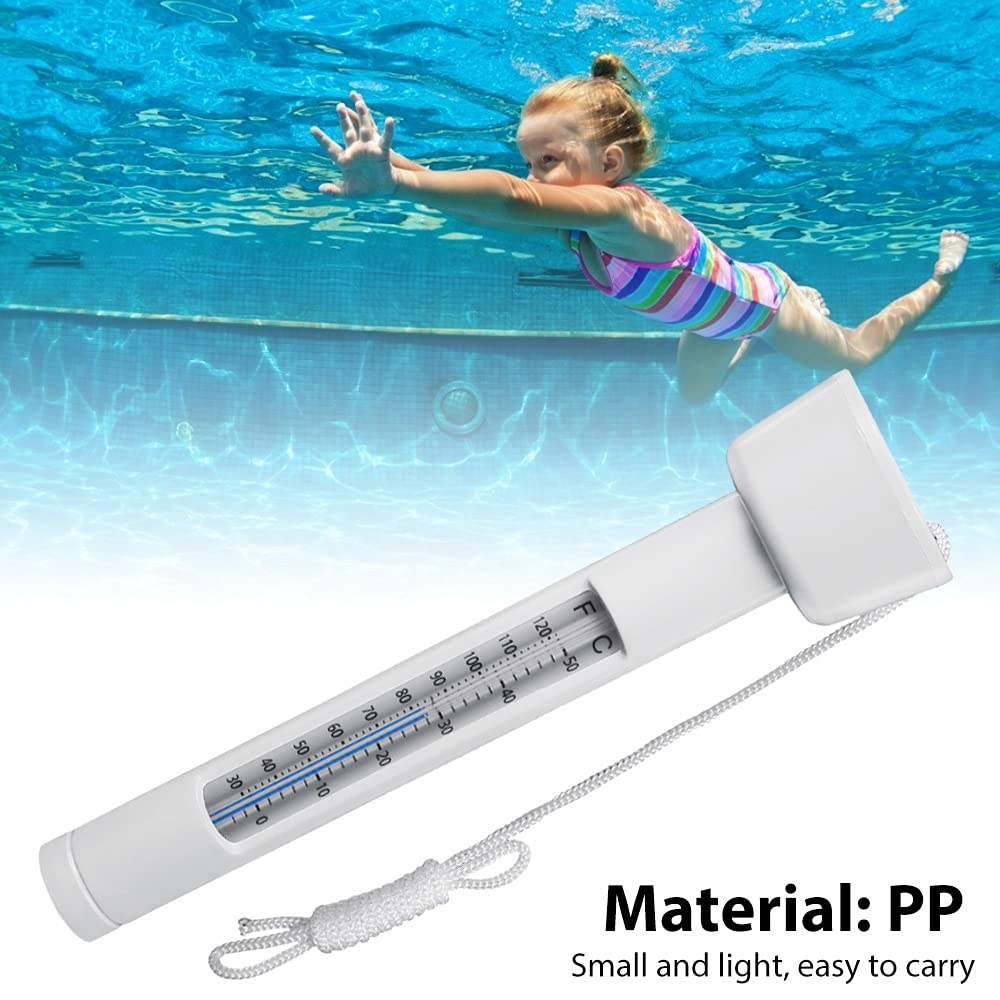 Floating Swimming Pool Thermometer Hot Tub Waterproof Thermometer for Waterproof Easy Read with String for Outdoor and Indoor Swimming Pools and Spas image number 1