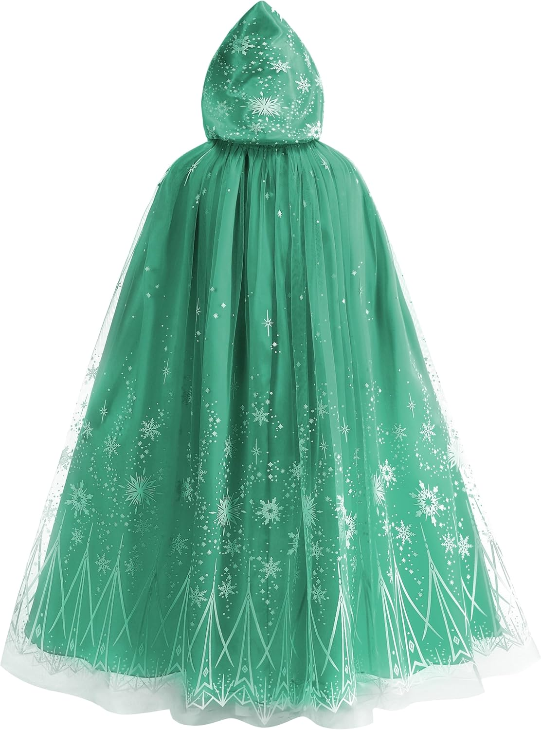 2022 Girls Luxurious Hooded Cape for Elsa Kids Princess Cloak Costume