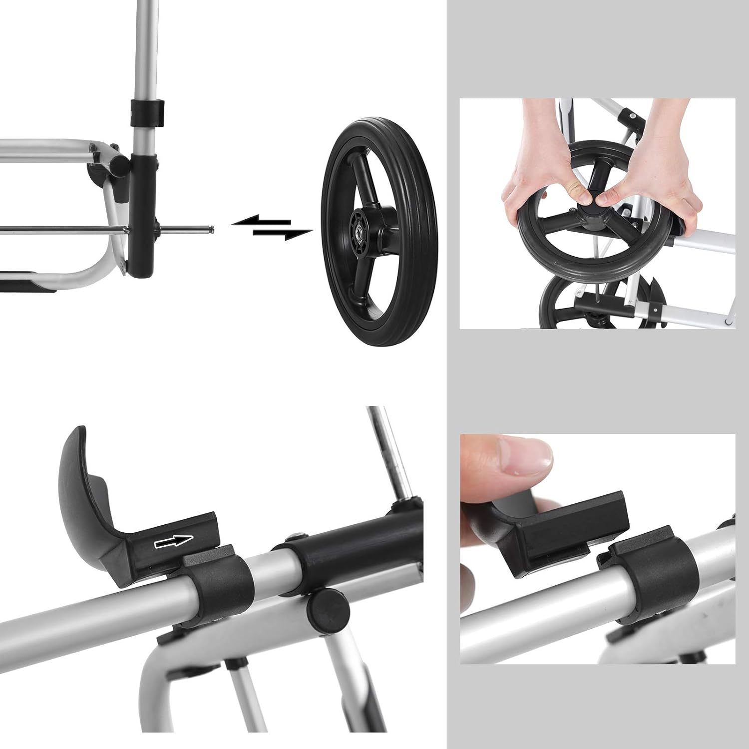 SONGMICS Shopping Trolley, Foldable Shopping Cart, Solid, with Insulated Cooling Bag, Large Capacity 35L, Multifunctional Luggage Cart with Wheels, Detachable Backpack, Blue KST02BU image number 2