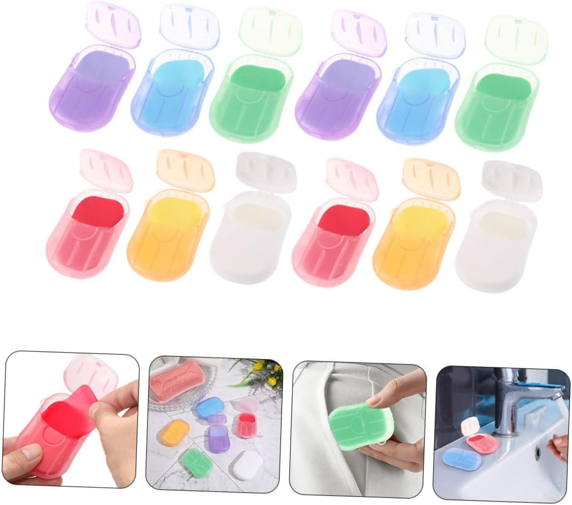 WESIEVYA 12 Boxes Portable Soap Paper Sheets for Travel Hiking Camping Lightweight Hand Soap Sheets with Multiple Fragrances for Outdoor Hand Cleaning and Toilet Use image number 4