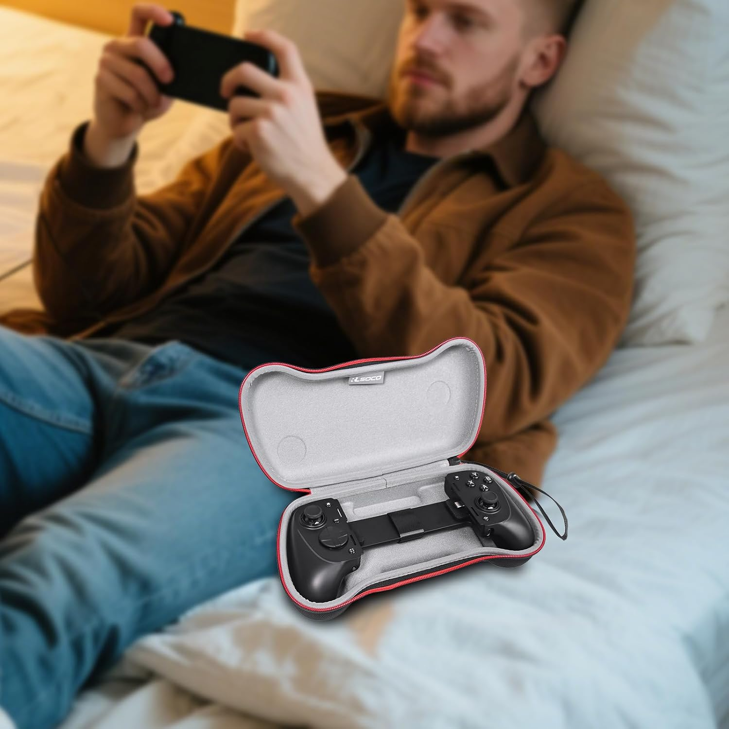 RLSOCO Case for Razer Kishi Ultra/Kishi V3 Pro Gaming Controller, Hard Shell Protective Case - Black (Case Only) image number 3