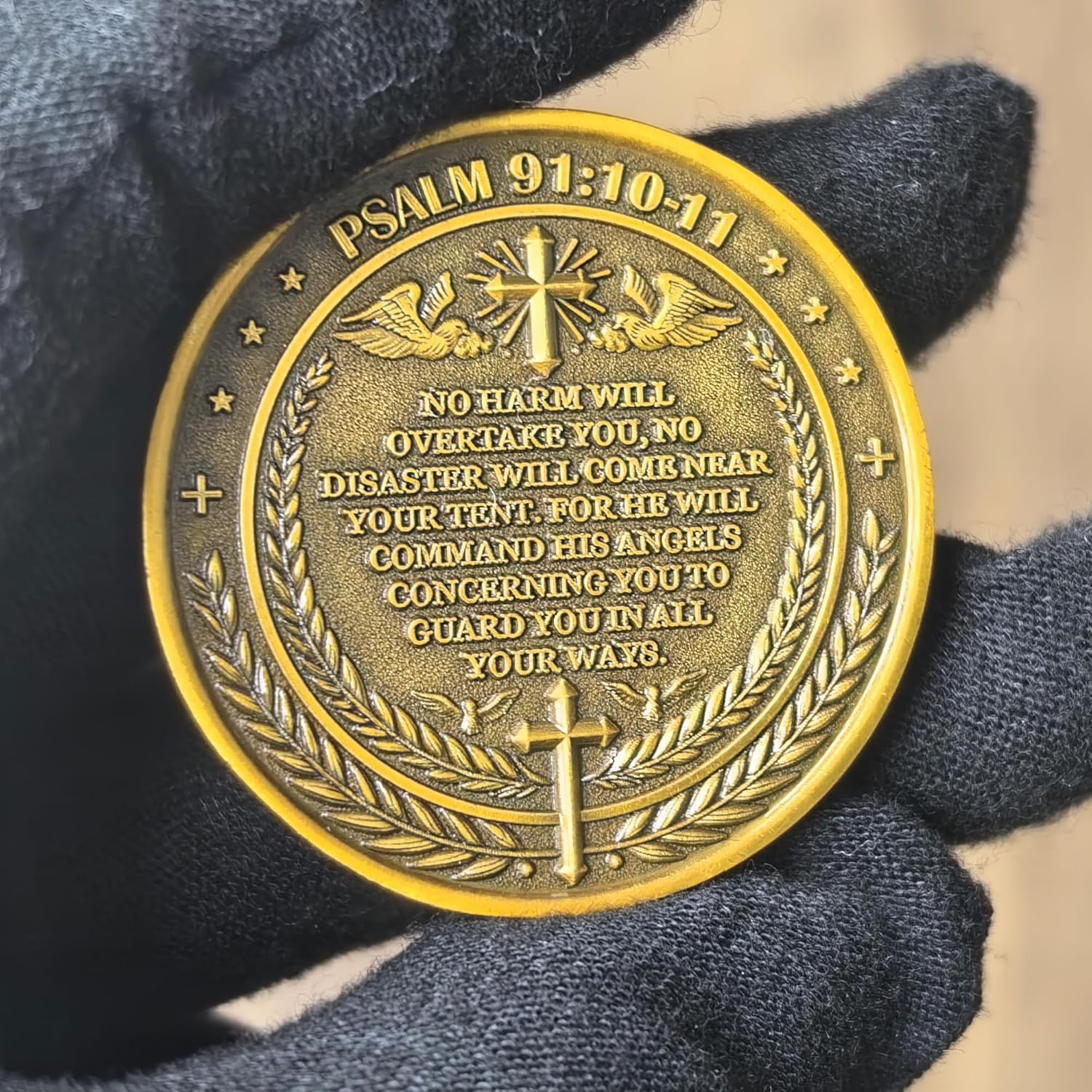 Archangel Michael Protection Challenge Coin for Divine Guidance and Safety Bible Verses Pocket Token