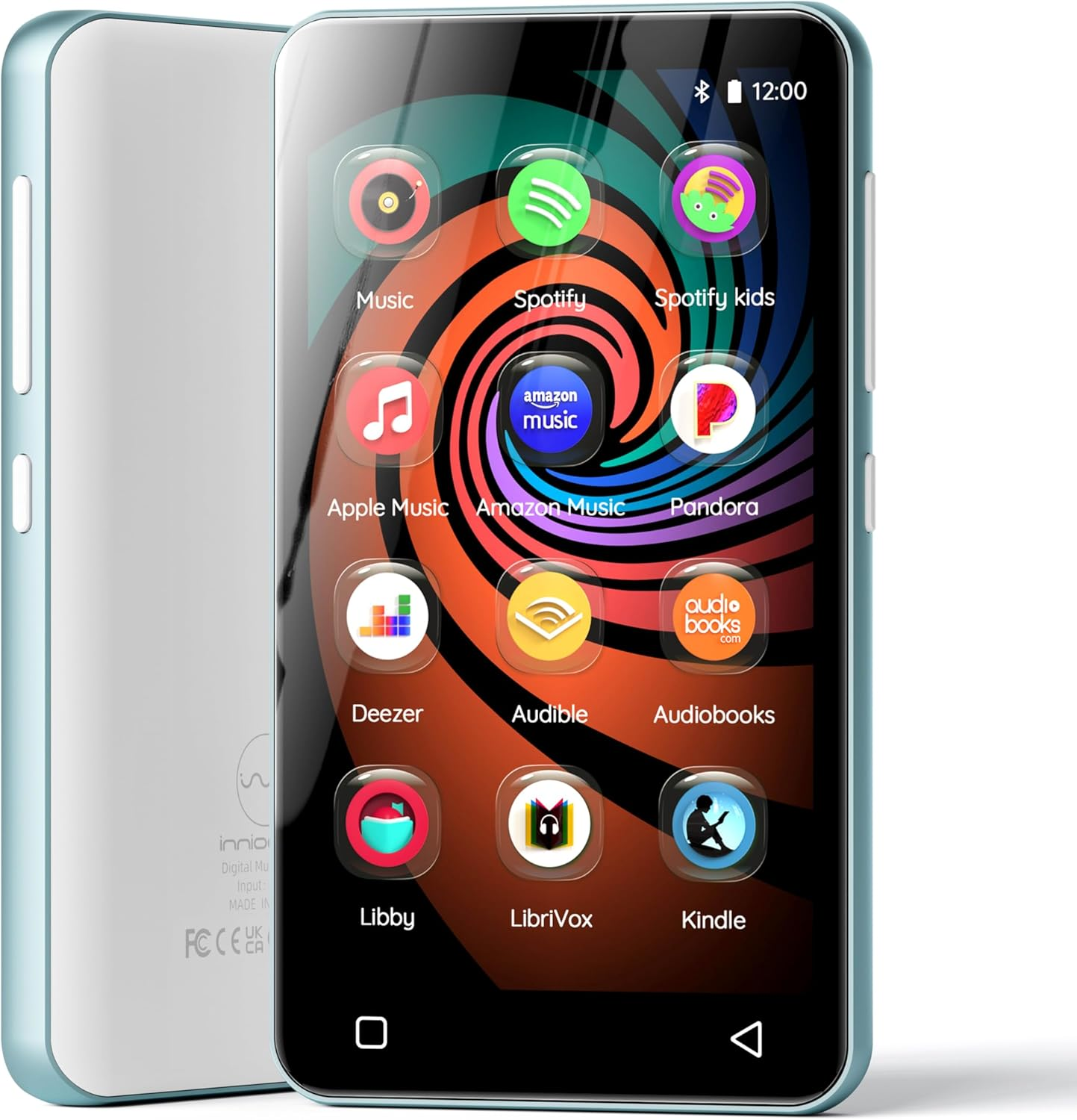 160GB MP3 Player with Bluetooth and Wifi, Innioasis Music Player with Spotify,Pandora,Amazon Music,4" Touch Screen Android MP4 MP3 Player for Kids with Libby,Audible,Spotify Kids(Purple)