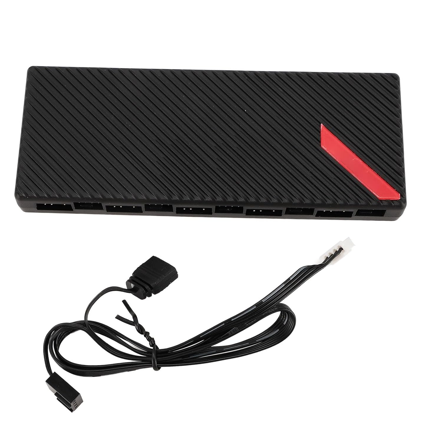 ASHATA 5V 3Pin PWM ARGB Fan Hub with 10 PWM and 10 ARGB Ports, Supports Fans, ARGB Fans, ARGB LED Strips, SATA Power, Magnetic Back Plate Design image number 1