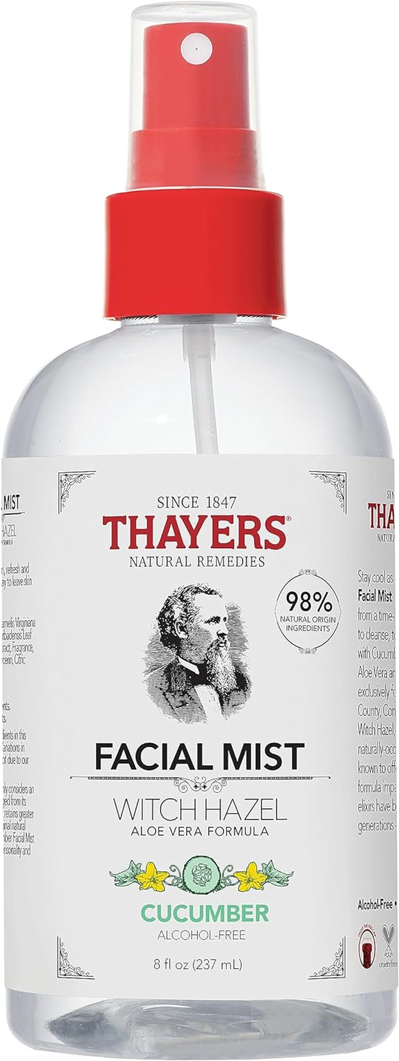 Thayers Unscented Alcohol-Free Mist Toner with Witch Hazel & Aloe Vera 237Ml image number 1