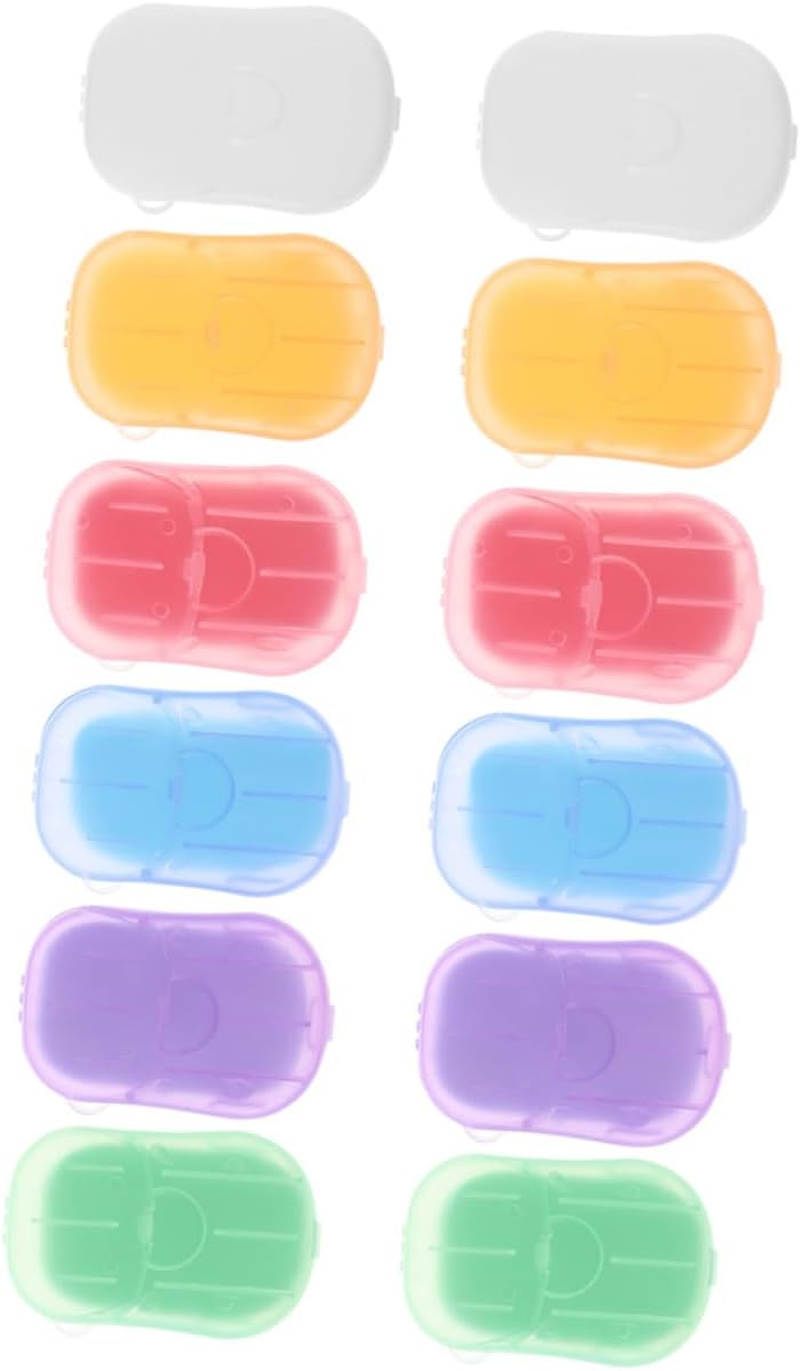 HANABASS Portable Soap Sheets for Travel 12 Boxes of Scented Soap Paper for Handwashing Includes Rose Jasmine Lavender Milk Orange for Outdoor Activities and Camping