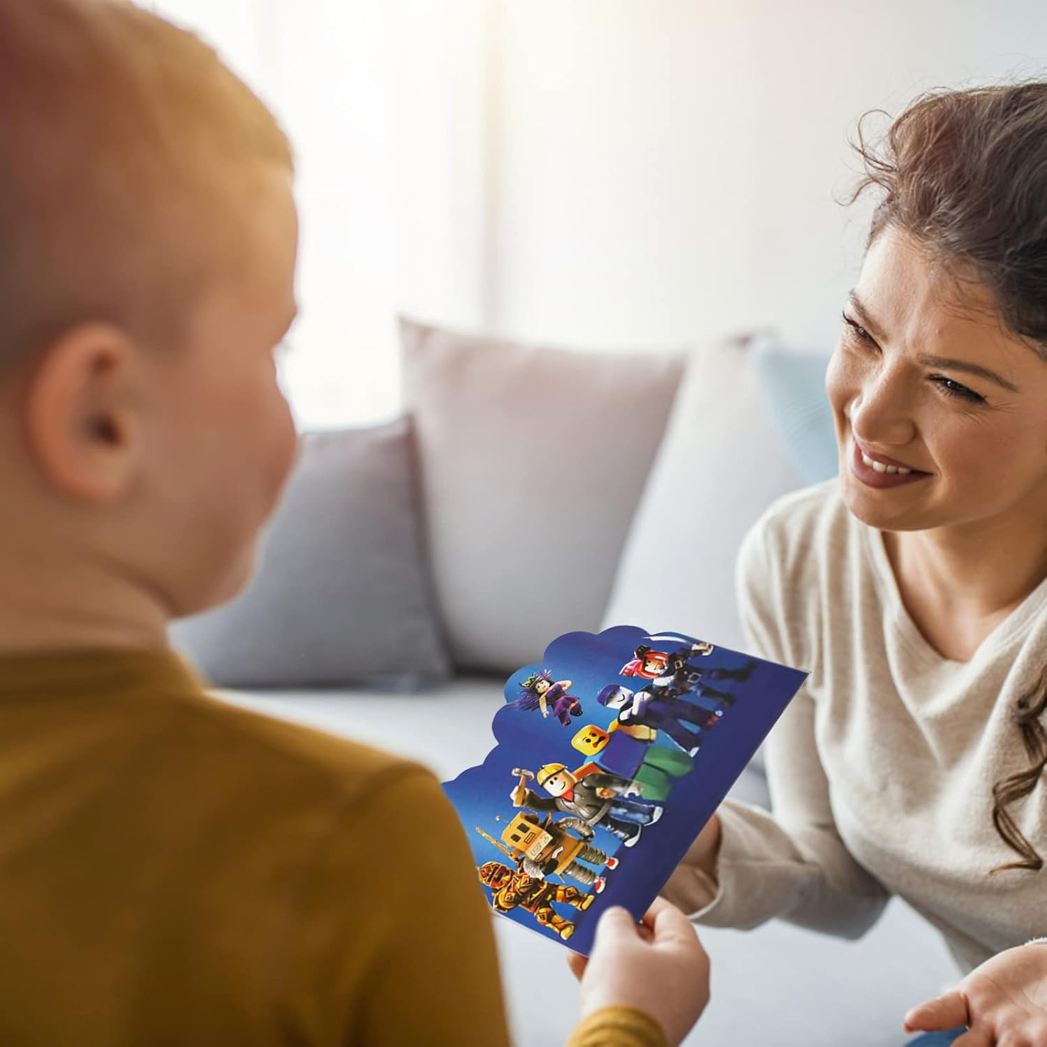 FAMILIO Pack of 40 Roblox Invitation Cards Caricature Children'S Invitation Cards Roblox Themed Party Invitation Cards for Children Girls Boys image number 5