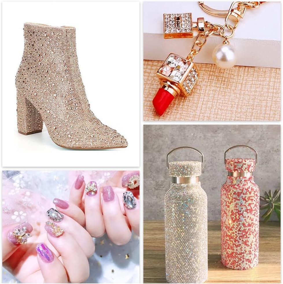 1440PCS Clear-Ss3 Acrylic Crystal Flat Back Rhinestones Non-Hotfix Assorted Nail Art Craft image number 1