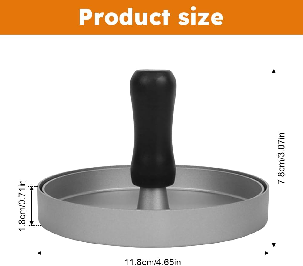 Burger Press Patty Maker, Non-Stick Patty Maker Hamburger Press Mold Aluminum with 100Pcs Wax Papers Set for BBQ Grill image number 5
