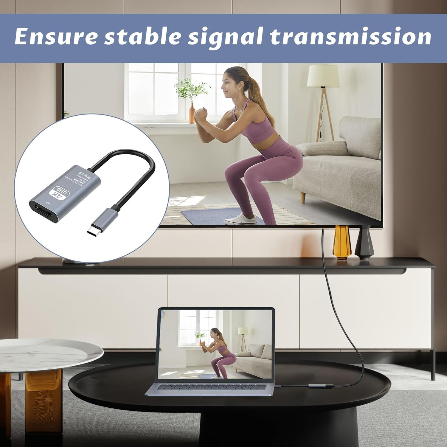 Hdmi to USB C, USB C to Hdmi Adapter, Usbc to Hdmi Adapter, USB C to HDMI Adapter Cable 4K@60Hz, Converter for Iphone 16/15 Pro Max plus Ipad Mini Air Macbook Pro Galaxy S24 Ultra Imac XPS 17 image number 5