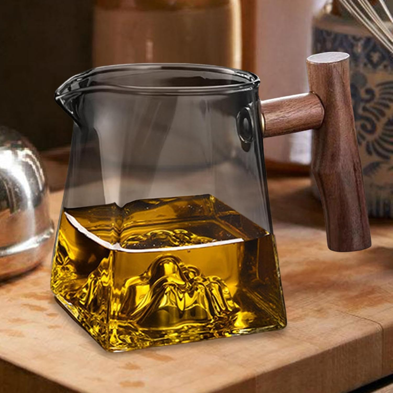 Fmtwphn Glass Tea Pot | Espresso Container with Handle - 330Ml Pour over Coffee Beaker, Heat-Insulating Coffee Maker Replacement for Home, Travel, Camping Use image number 5