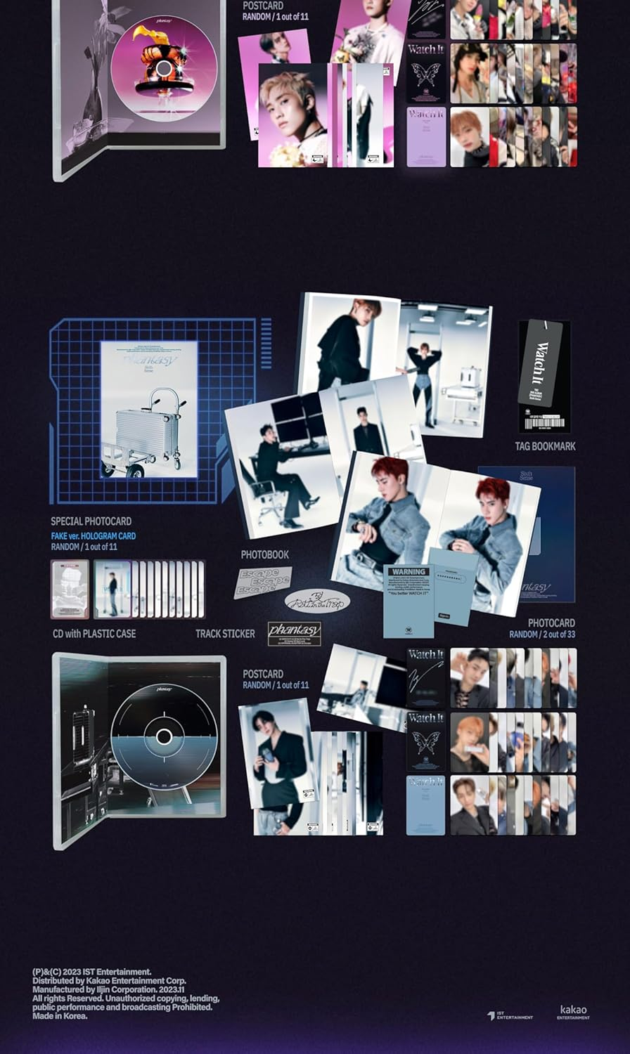The Boyz Phantasy_Pt.2 Sixth Sense 2Nd Album Standard Random Version Cd+64P Photobook+1P Postcard+2P Photocard+3Ea Track Sticker+1Ea Tag Bookmark+Tracking Sealed TBZ image number 1