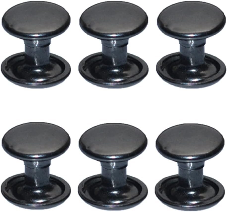 300Sets Leather Rivets Double Cap Rivet Tubular Metal Studs Repairs Decoration Craft Accessories for Leather Craft Clothes Shoes Bags Belts (6Mm Bronze) image number 2