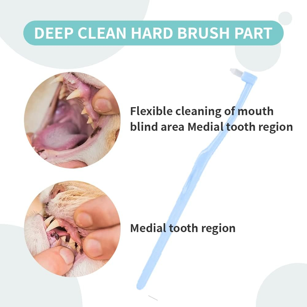 YMPEKA 3Pack Small Dog Toothbrush Cat Tooth Brush Brushing Kit Pet Toothbrush Cat Dental Care,Deep Clean Acne Chin Treatment Suction Cup 360 Degree Silicone Pet Toothbrush, for Cats Dogs image number 2