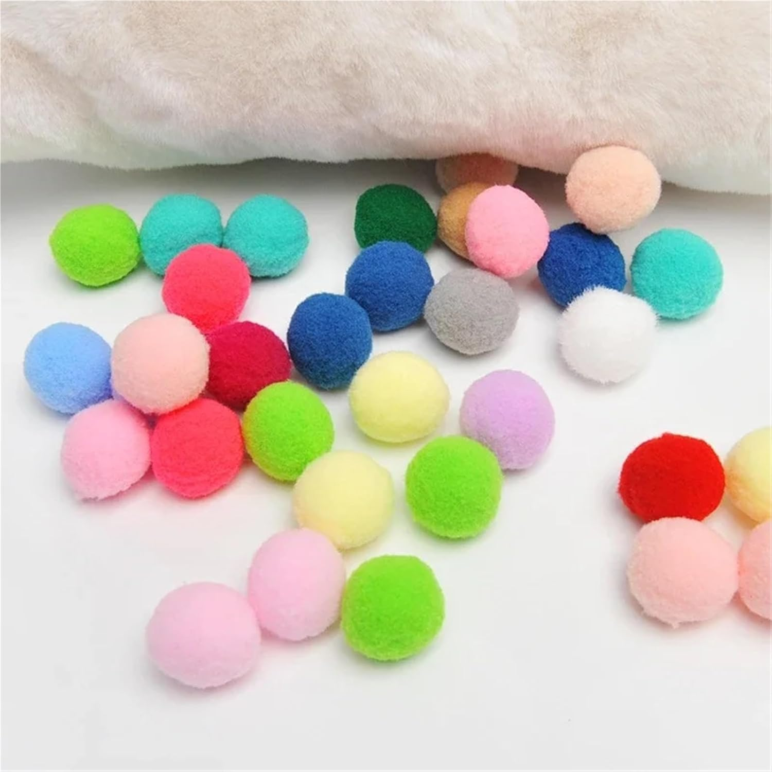 Cat Toy Ball Launcher,30Pcs Pompom Ball and 1 Ball Toy Launcher,Colorful and Soft Interactive Cat Balls, Funny Interactive Cat Toys image number 5