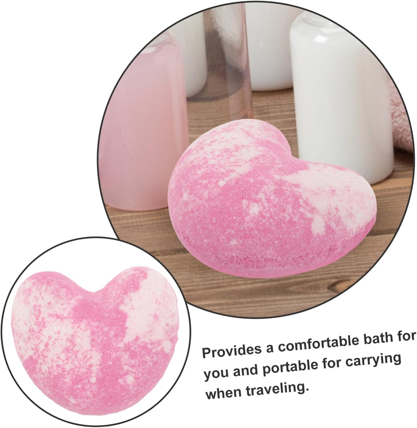 WRITWAA Heart-Shaped Bath Salt Bombs for Women Aromatherapy Shower Tablets for Mom Daughter Lover image number 6
