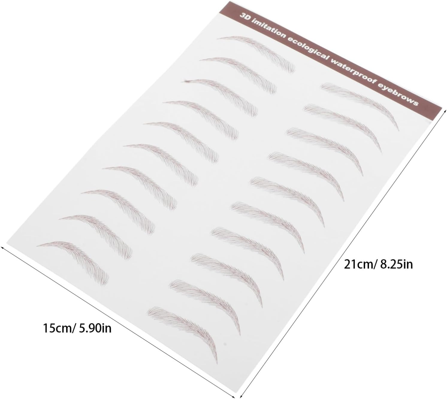 Gogogmee 3 Sheets Waterproof 3D False Eyebrows Stickers Self-Adhesive Hair-Like Eyebrow Transfers for Women Temporary Grooming Decals Brown - Light Brown image number 5