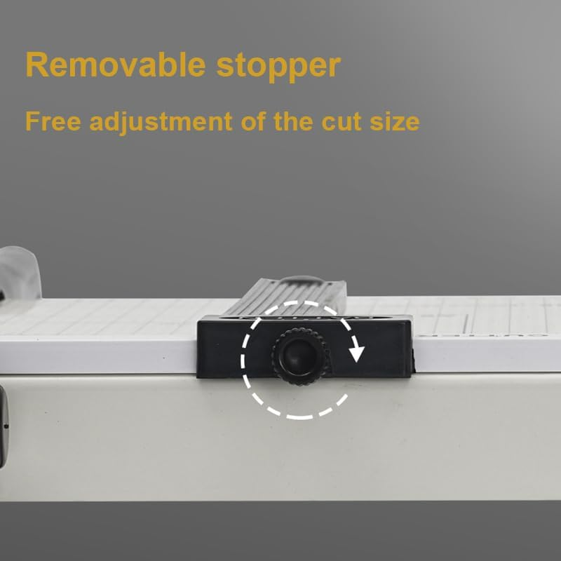 Upgraded 12Inch Paper Cutter, A4&ndash;Paper Trimmer with Safety Protection Device and Blade Lock, 12 Sheets Capacity, Precision Guillotine Paper Cutter for Craft Paper, Coupons, Labels and Photos image number 6