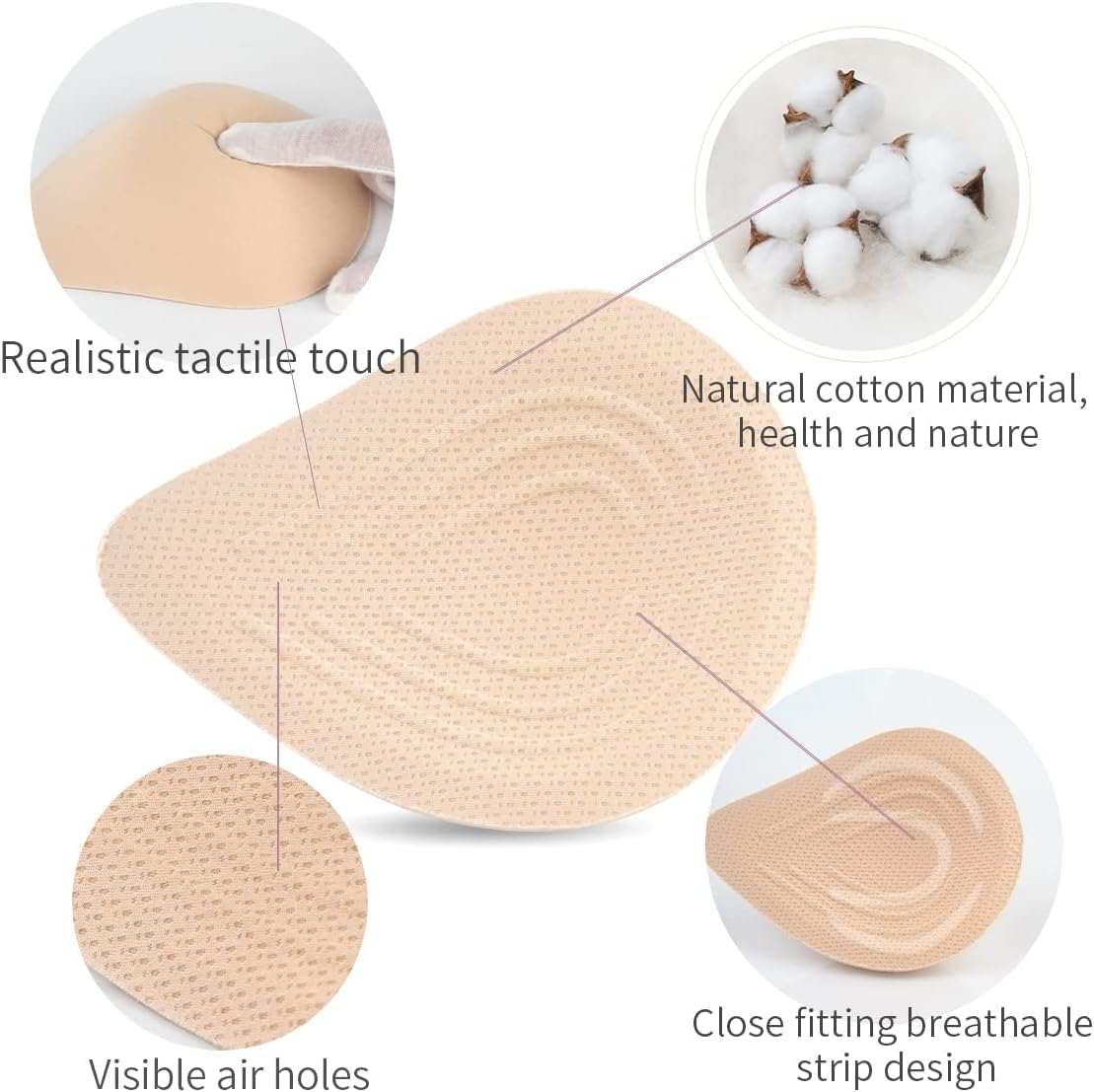 Polreta Seamless Post-Surgery Bra for Women, Mastectomy Bra with Latex Foam Breast Forms Set image number 5