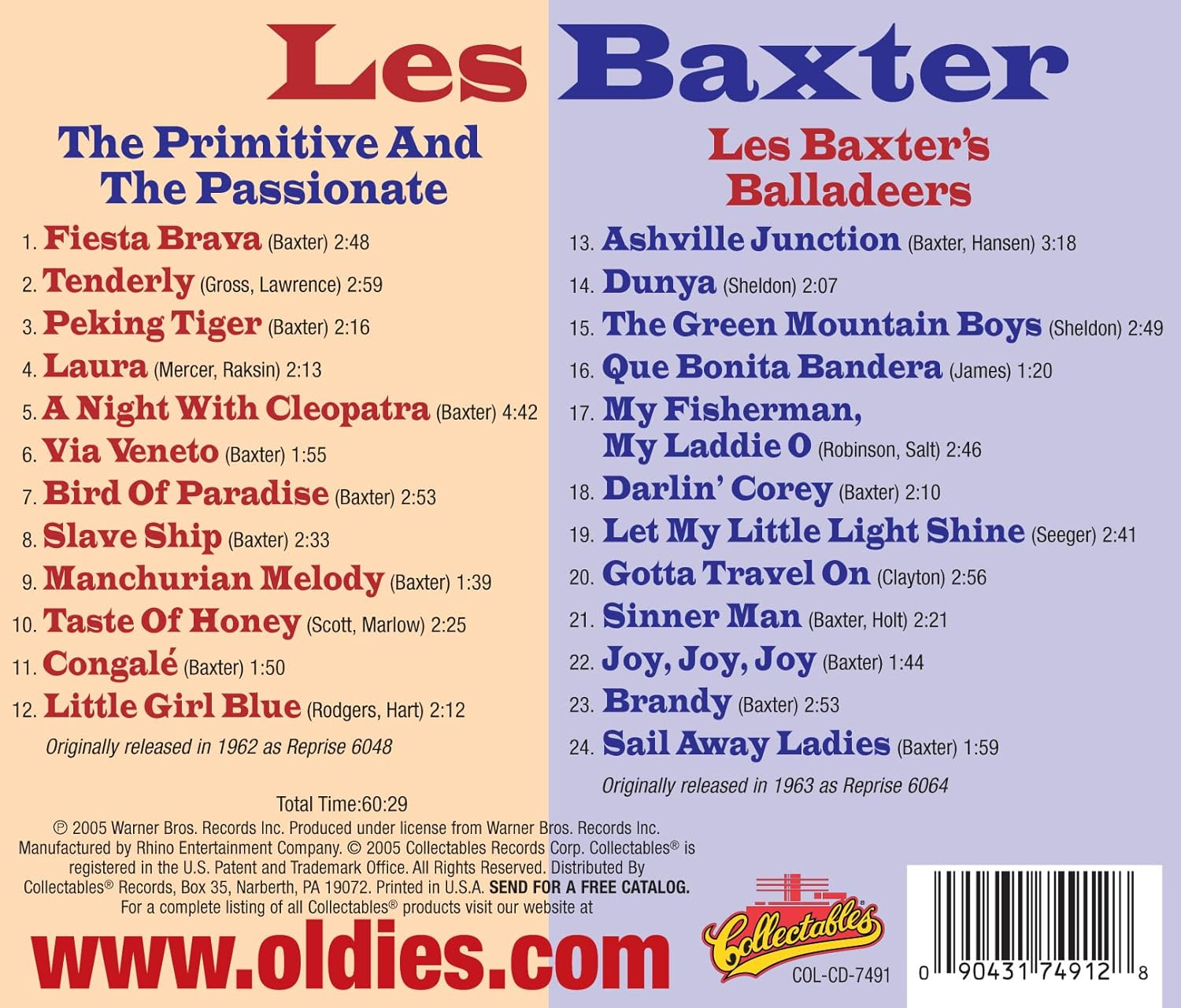 Primitive and Passionate Les Baxter Balladeers