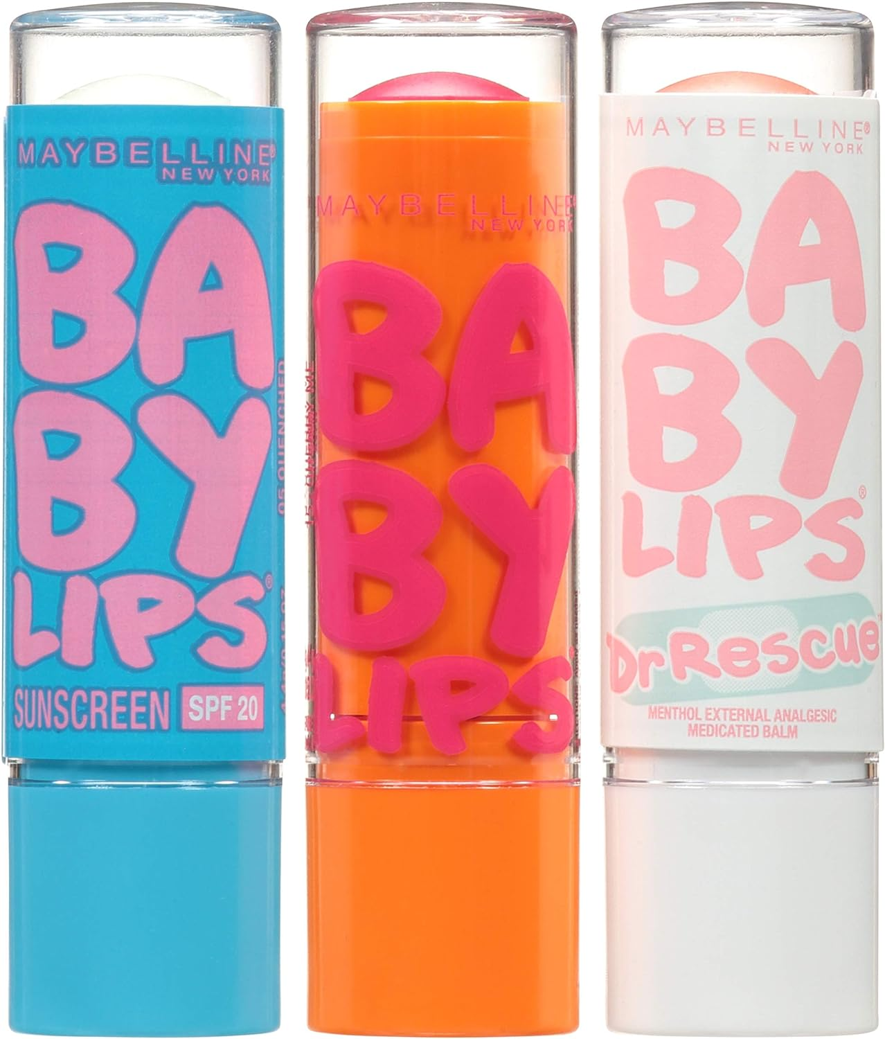 Maybelline New York Baby Lips Moisturizing Lip Balm 3-Pack, Lip Care Essentials, 3 Shades image number 2