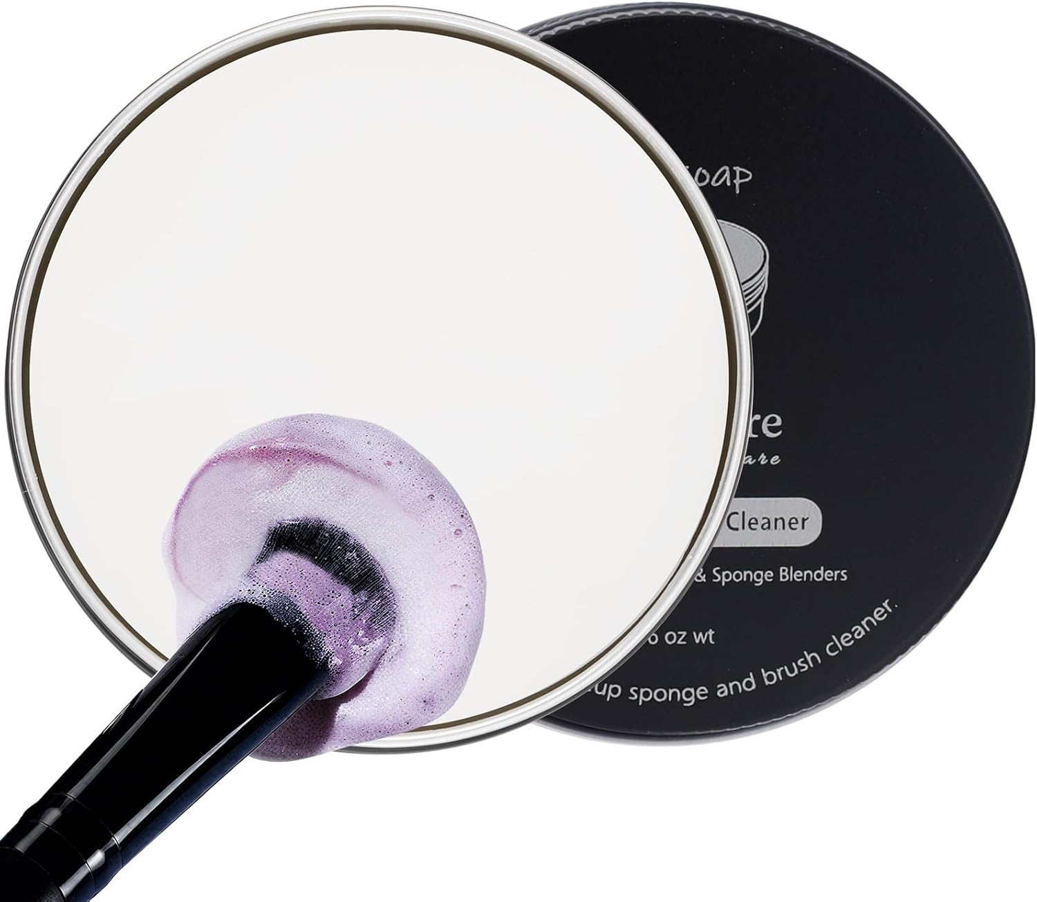 Ducare Makeup Brush Cleanser Solid- Deep Cleaning & Conditioning Soap Bar for Makeup Brushes, Sponges and Beauty Blenders, Cruelty Free, Travel-Friendly with Coconut Oil