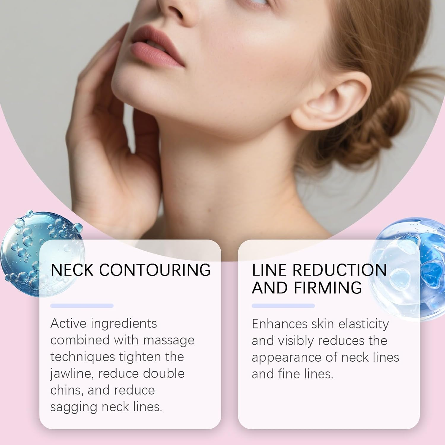 Neck Creams for Tightening and Firming, Lifting Sagging Skin with Gua Sha Tool, Collagen, Retinol, anti Aging Moisturizer Cream for Neck and D&eacute;collet&eacute; for Crepey Skin, Fine Lines, Jawline image number 3