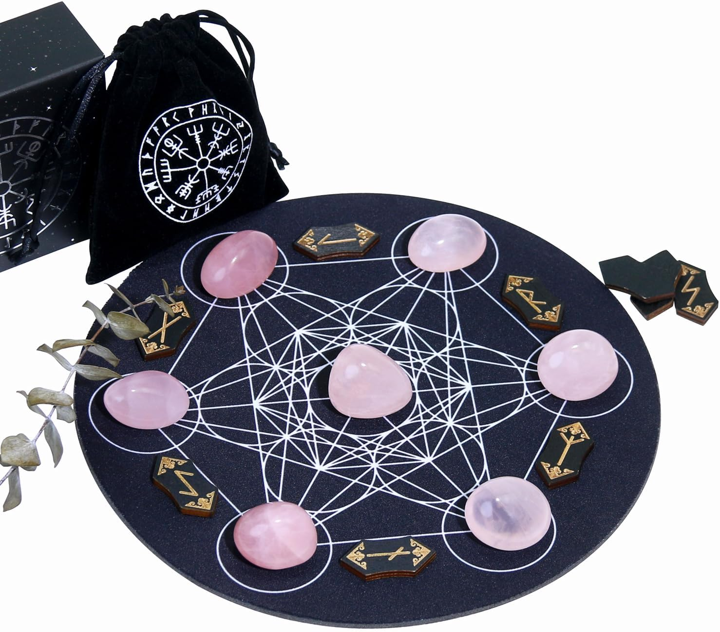 10 Packs of Brazilian Tumbled Polished Natural Rose Quartz Stones, Crystals and Healing Stones Quartz Bulk for Wicca, Reiki, Healing Energy, Chakra Stones, Witchcraft Supplies