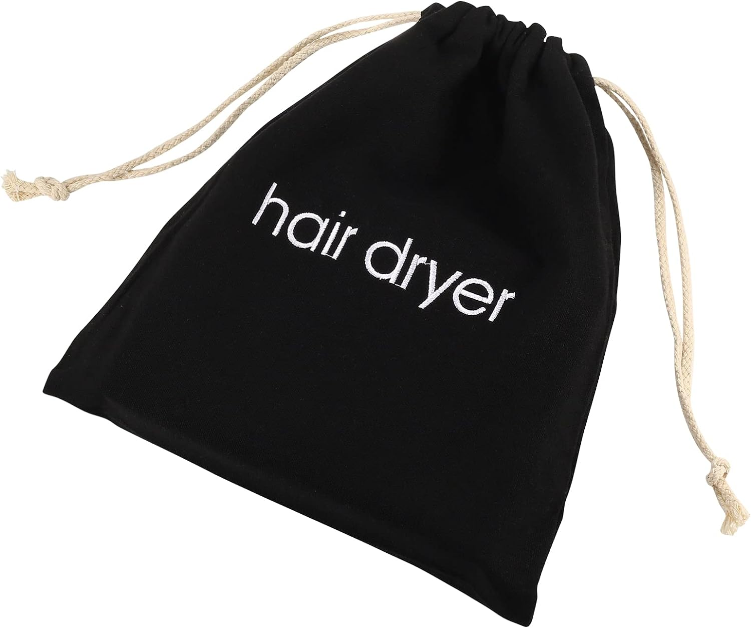 ERKXD 3 | 6 | 8 Pack Hair Dryer Bags Drawstring Bag Container Hairdryer Bag for Travel Bathroom (3 PCS, Black) image number 5