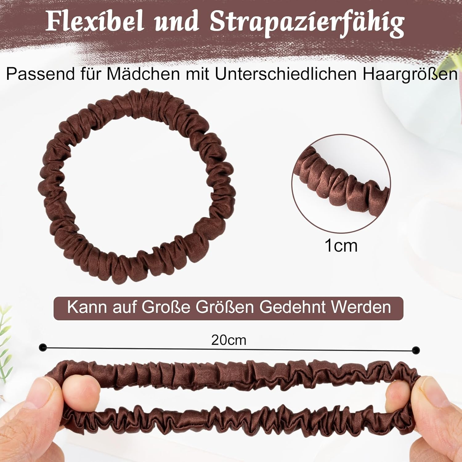 Pack of 3 Silk Scrunchies in Leopard Print, Black & Coffee, Elegant Hair Bobbles for Women & Silk Hair Scrunchie, Stylish Hair Accessories for Daily Hairstyles and Special Occasions image number 1