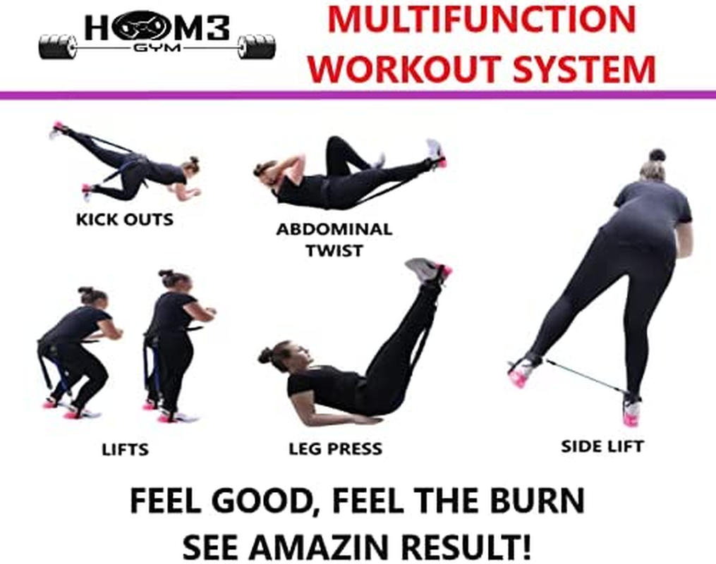 Booty Bands Vertical Jump with Adjustable Belt|2 Adaptable Levels of Resistance| Ideal Resistance Bands for Legs, Thigh and Butt | UNISEX |Training Exercise Equipment and Agility Training Strap image number 4