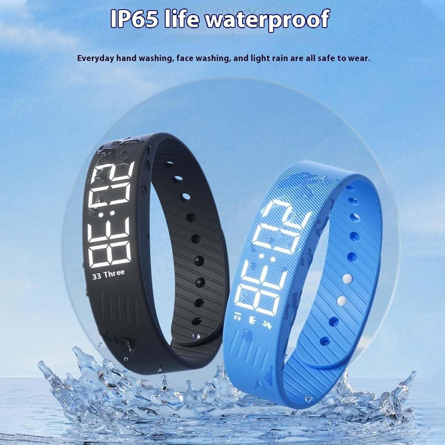 Fitsleeps Alarm Clock Watch, Fitsleeps Alarm Bracelet, Wearable Alarm Clock for Heavy Sleepers, Improve Your Sleep, Wake up on Time, Snooze-Free Smart Watch for Men and Women (2Pcs) image number 5