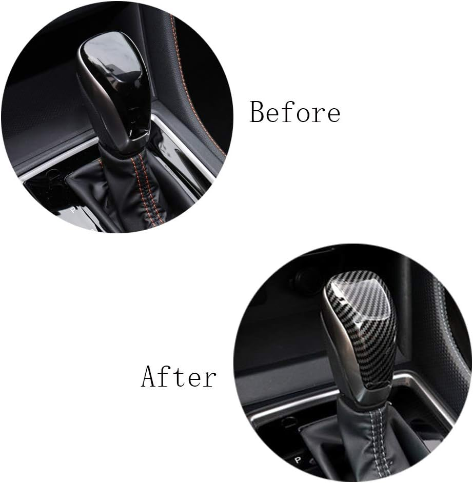 For Subaru ABS Carbon Fiber Gear Shift Knob Cover Trim for Subaru Forester 2019-2021, for Crosstrek 2018-2021, for Impreza 2017-2021, for Outback 2020 2021 image number 1