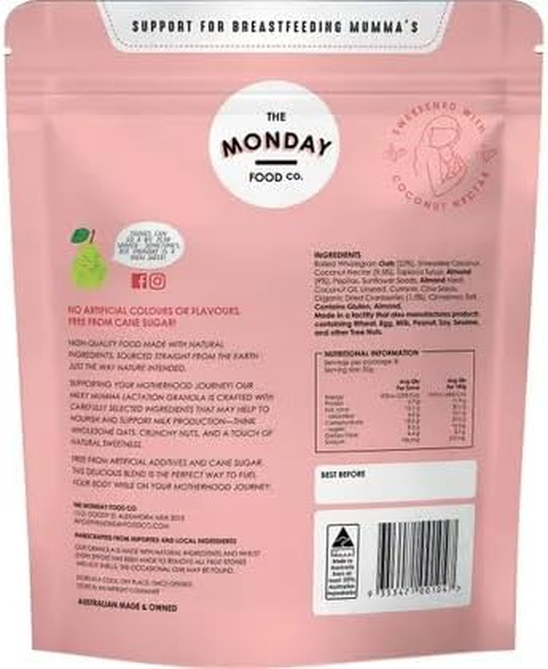 The Monday Food Co. Milky Mumma Lactation Granola Almond Berry Crunch 400G image number 1