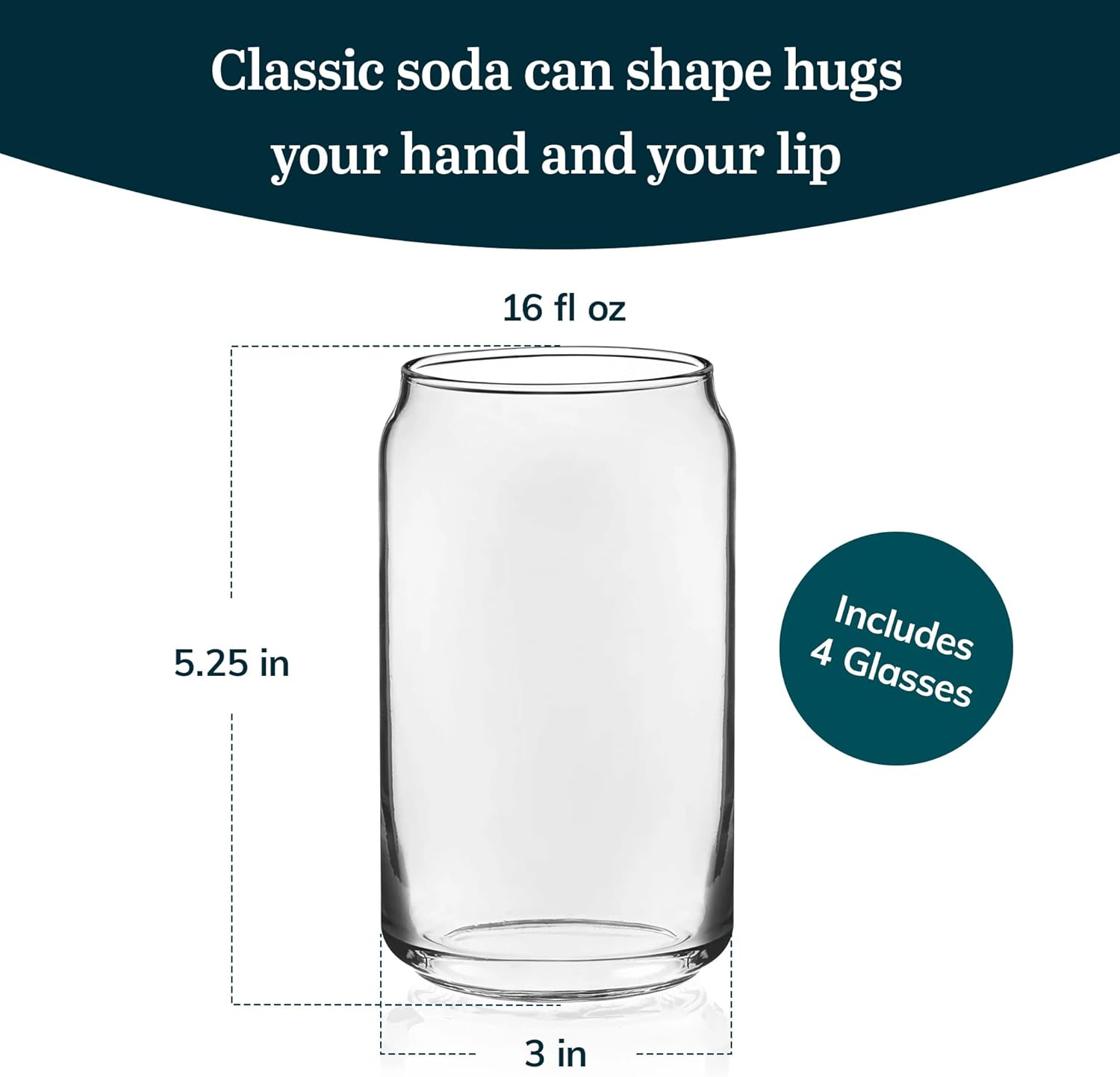 Libbey Classic Can Tumbler Glasses, Set of 4 image number 5