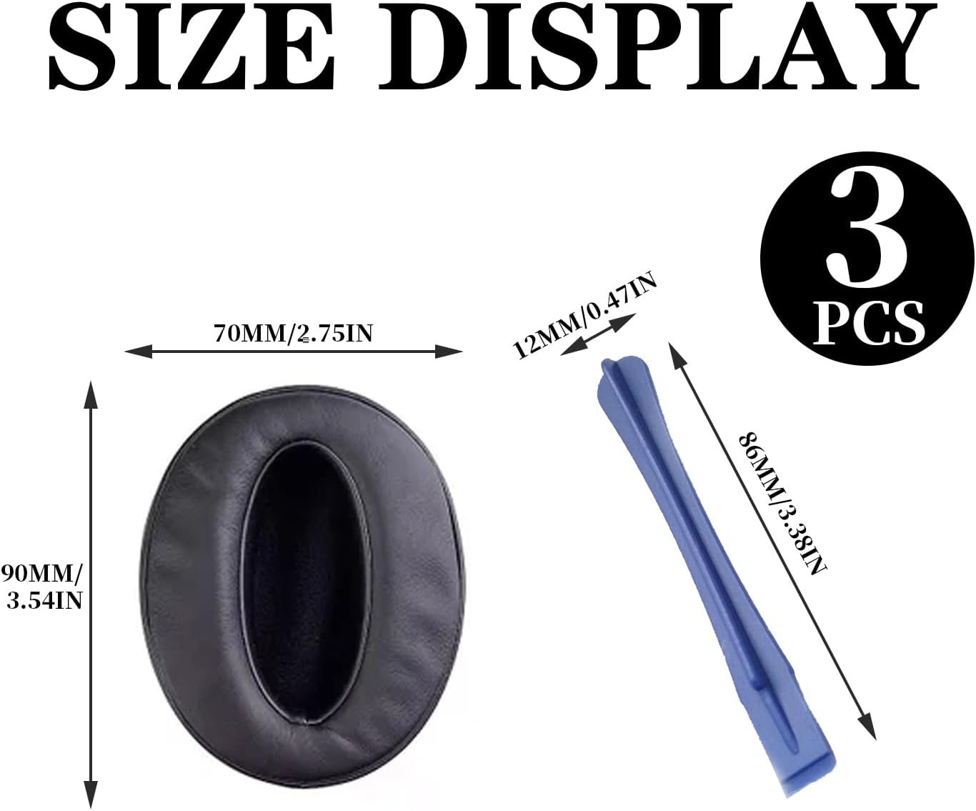 HD4.50BT Replacement Ear Pads, Quite-Comfort Protein Leather Earpads Covers for Sennheiser HD4.50BT, HD4.30, HD4.40, HD350BT, HD400S, HD458BT, and HD300 Headphones, Comfortable Durable image number 2