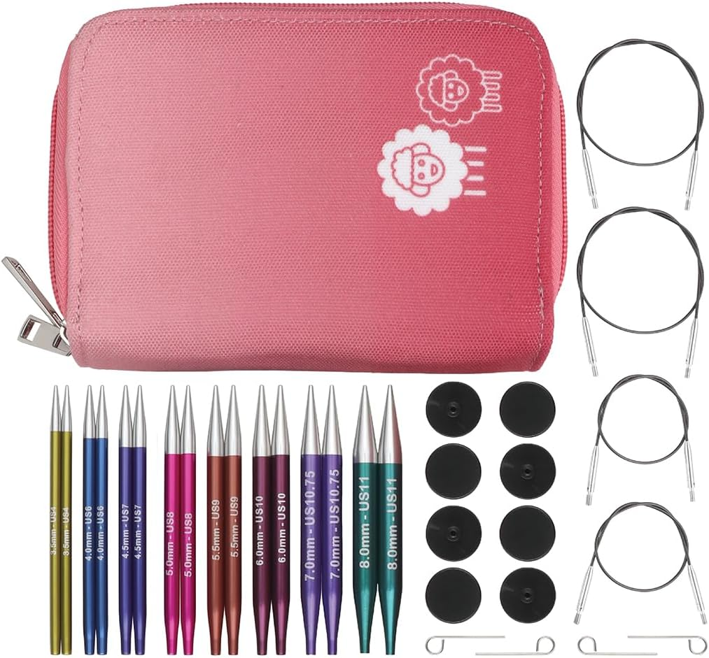 KNITPRO Knitpro Zing Knitting Needle, Circular, Interchangeable, Special 10Cm Short Tip, Deluxe Set, 26-47425 image number 5