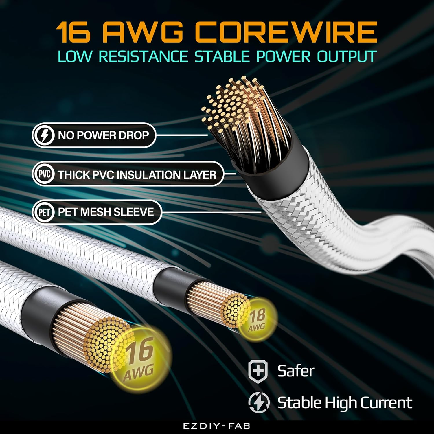 EZDIY-FAB EPS 8-Pin Female to CPU 8-Pin (4+4) ATX 4 Pin Male Power Supply Adapter Extension Cable for Motherboard 11.8 Inch (30 Cm)-All White