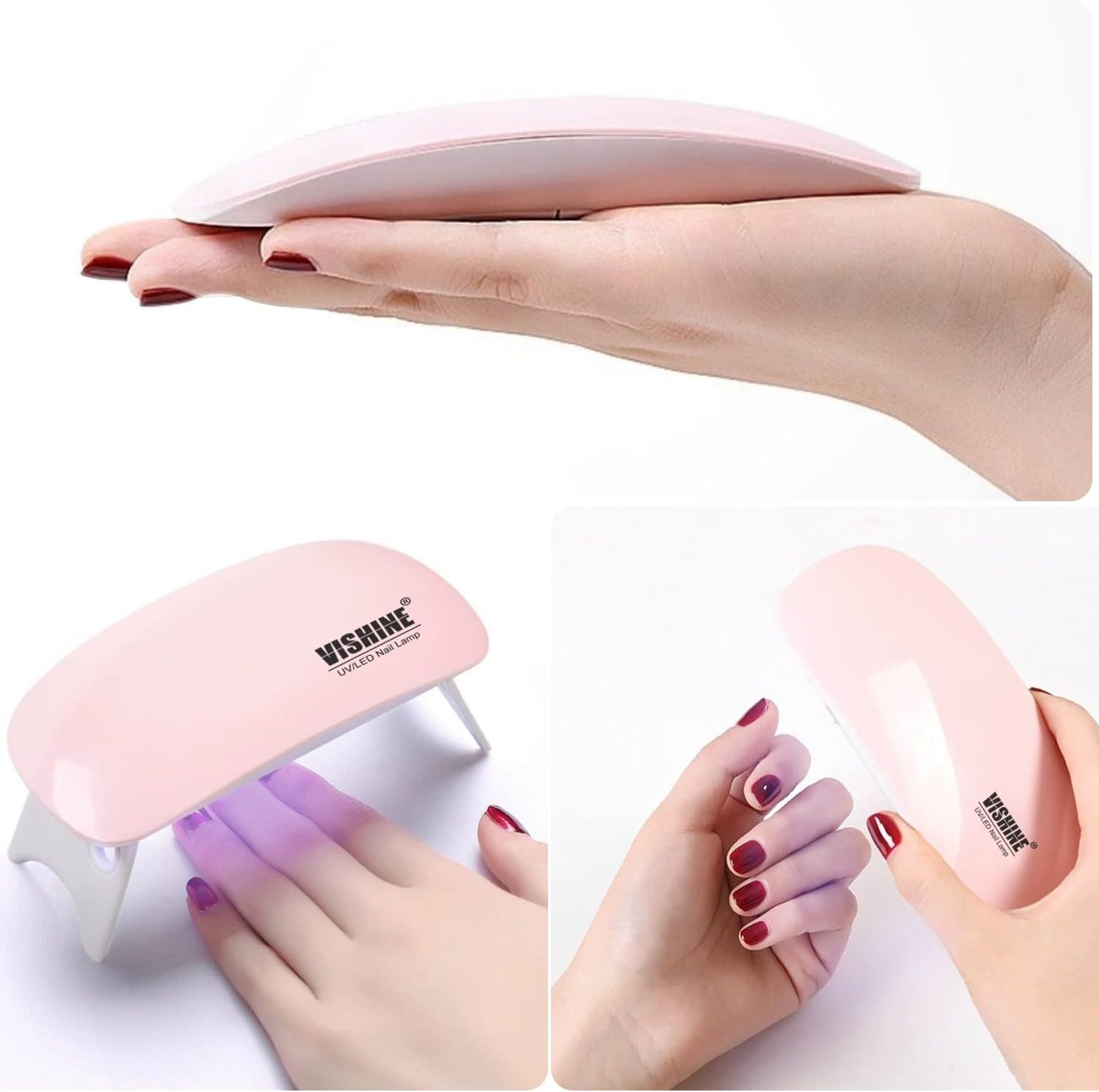 Vishine Poly Extension Gel Nail Kit Mini Nail Lamp Needed Clear Builder Jelly Gel Pink Nude Poly Nail Enhancement Trial All in One French Manicure Kit for Nail Art Starter Kit Nails image number 5
